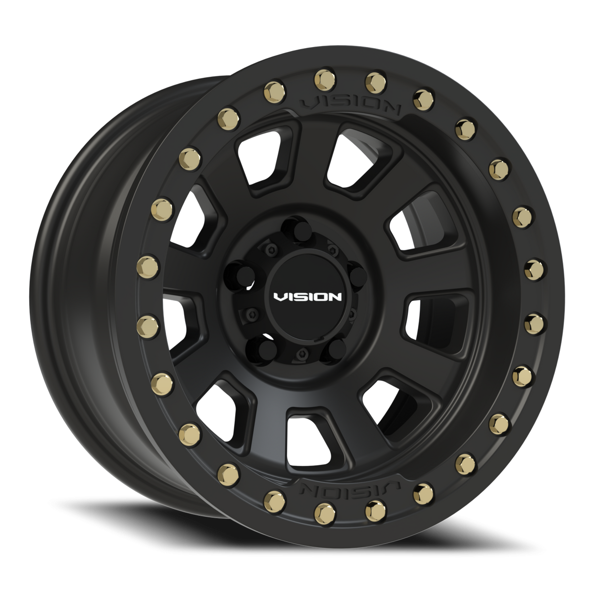 Vision Wheel 350 Satin Black 15x8 -28 5x114.3mm 83mm - Wheelwiz