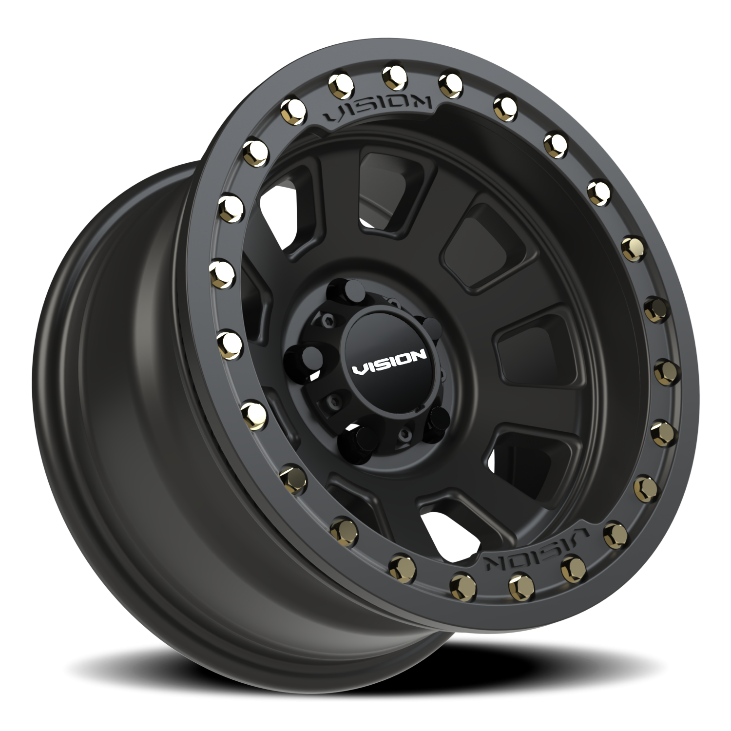 Vision Wheel 350 Satin Black 15x8 -28 5x114.3mm 83mm - Wheelwiz