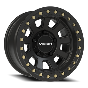 Vision Wheel 350 Satin Black 15x8 -28 5x139.7mm 108mm - Wheelwiz