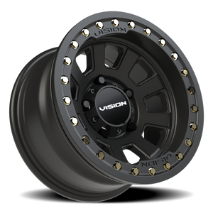 Vision Wheel 350 Satin Black 15x8 -28 5x139.7mm 108mm - Wheelwiz