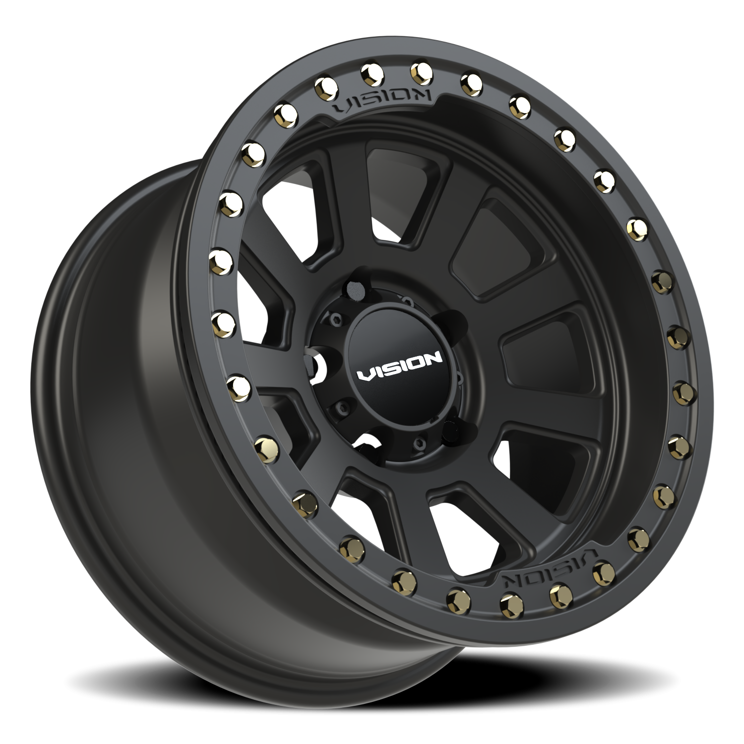 Vision Wheel 350 Satin Black 17x9 -40 5x139.7mm 108mm - Wheelwiz