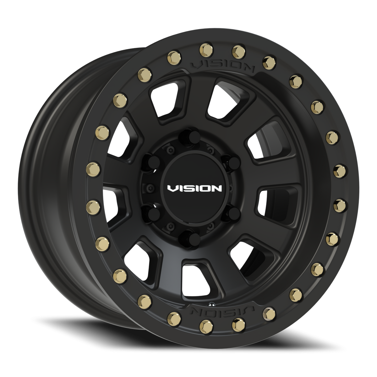 Vision Wheel 350 Satin Black 15x8 -28 6x139.7mm 108mm - Wheelwiz