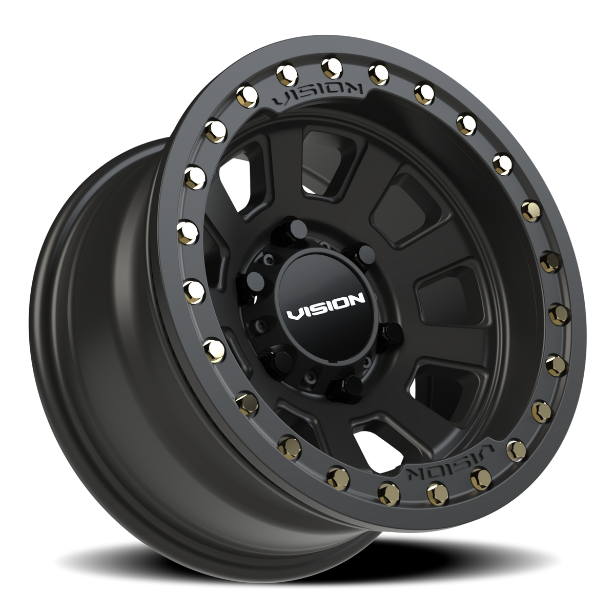 Vision Wheel 350 Satin Black 15x8 -28 6x139.7mm 108mm - Wheelwiz