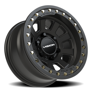 Vision Wheel 350 Satin Black 15x8 -28 6x139.7mm 108mm - Wheelwiz