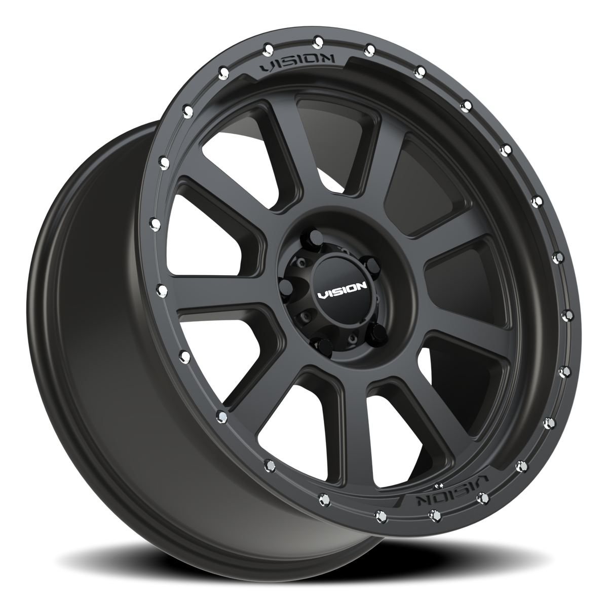 Vision Wheel 350 Satin Black 20x9 +10 5x127mm 78.1mm - Wheelwiz