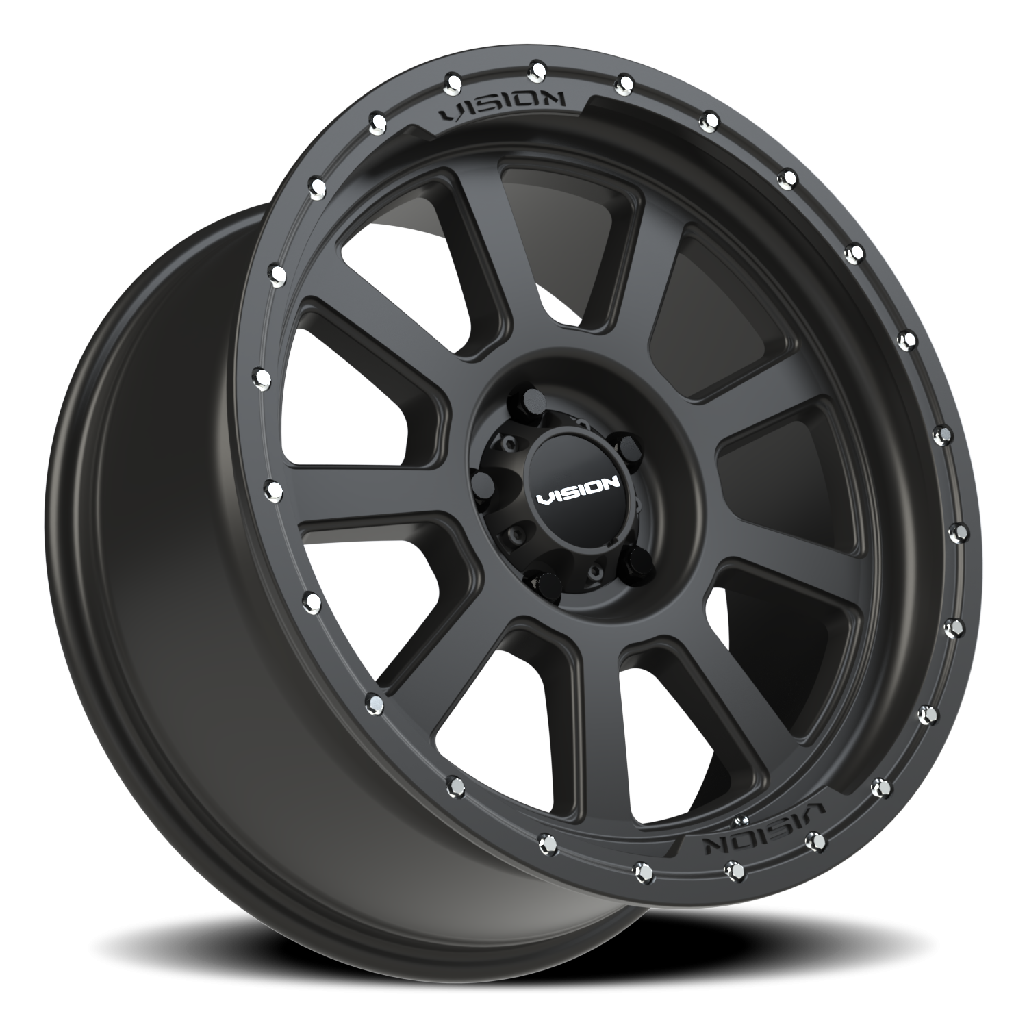 Vision Wheel 350 Satin Black 20x9 +10 5x127mm 78.1mm - Wheelwiz