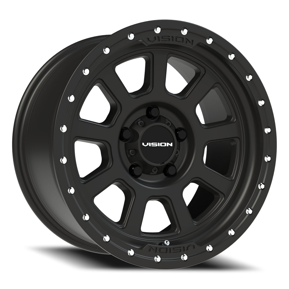 Vision Wheel 350 Satin Black 17x9 -12 5x127mm 78.1mm - Wheelwiz
