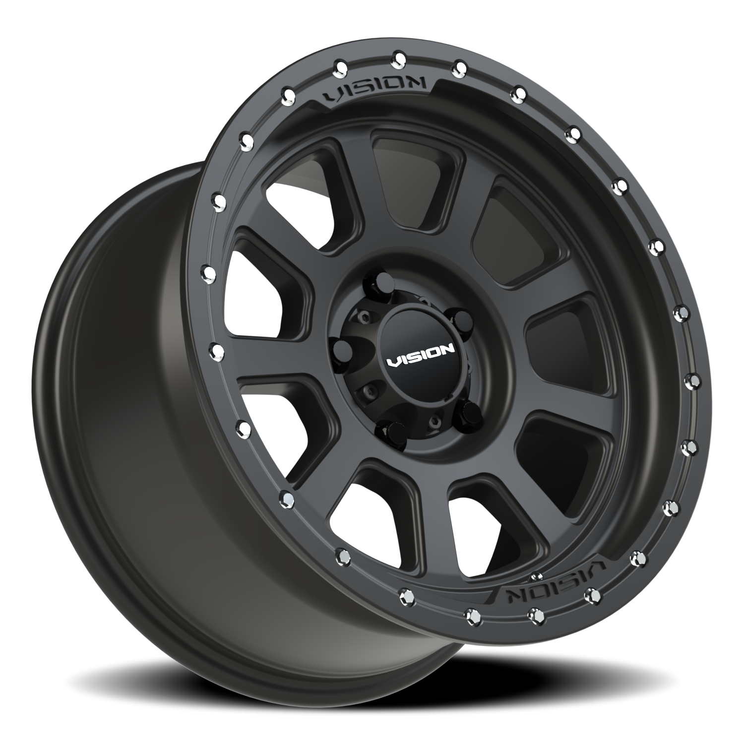 Vision Wheel 350 Satin Black 17x9 -12 5x127mm 78.1mm - Wheelwiz