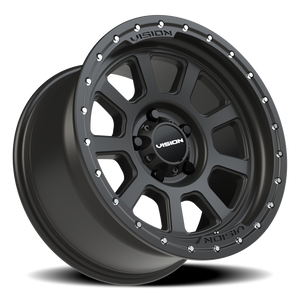 Vision Wheel 350 Satin Black 17x9 -12 5x127mm 78.1mm - Wheelwiz