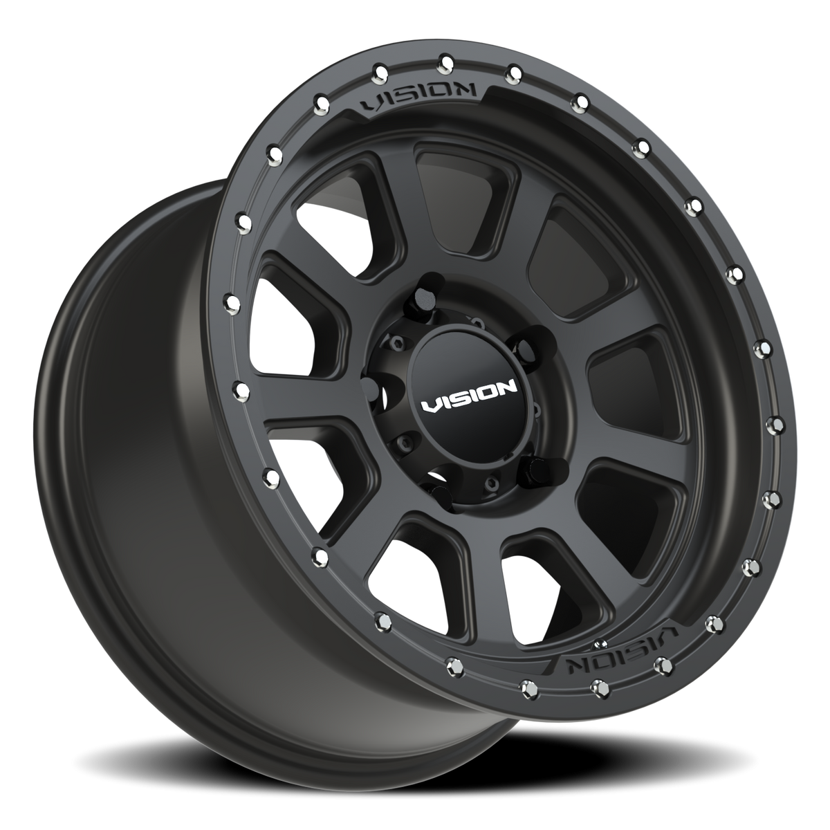 Vision Wheel 350 Satin Black 17x9 -12 5x139.7mm 108mm - Wheelwiz