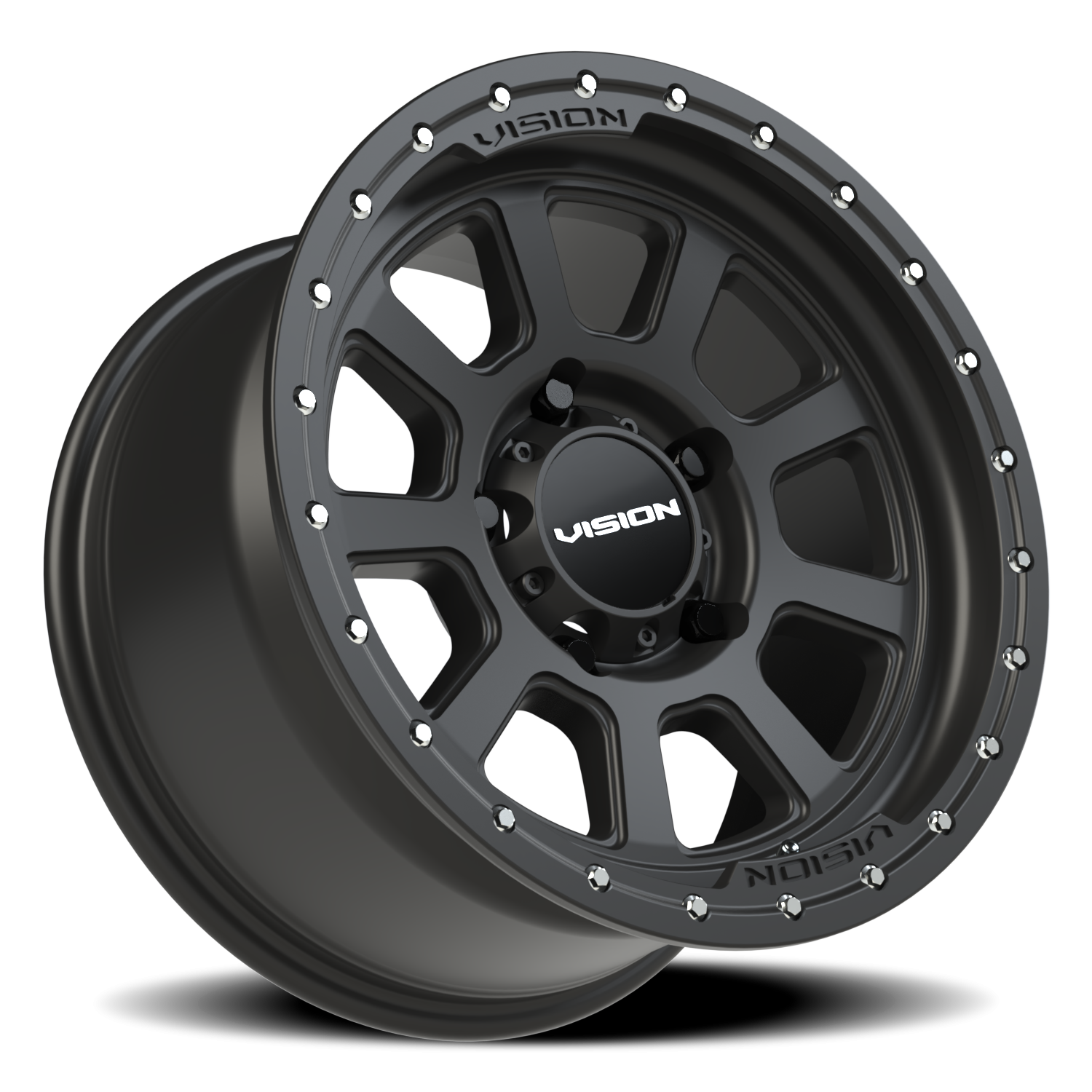 Vision Wheel 350 Satin Black 17x9 -12 5x139.7mm 108mm - Wheelwiz