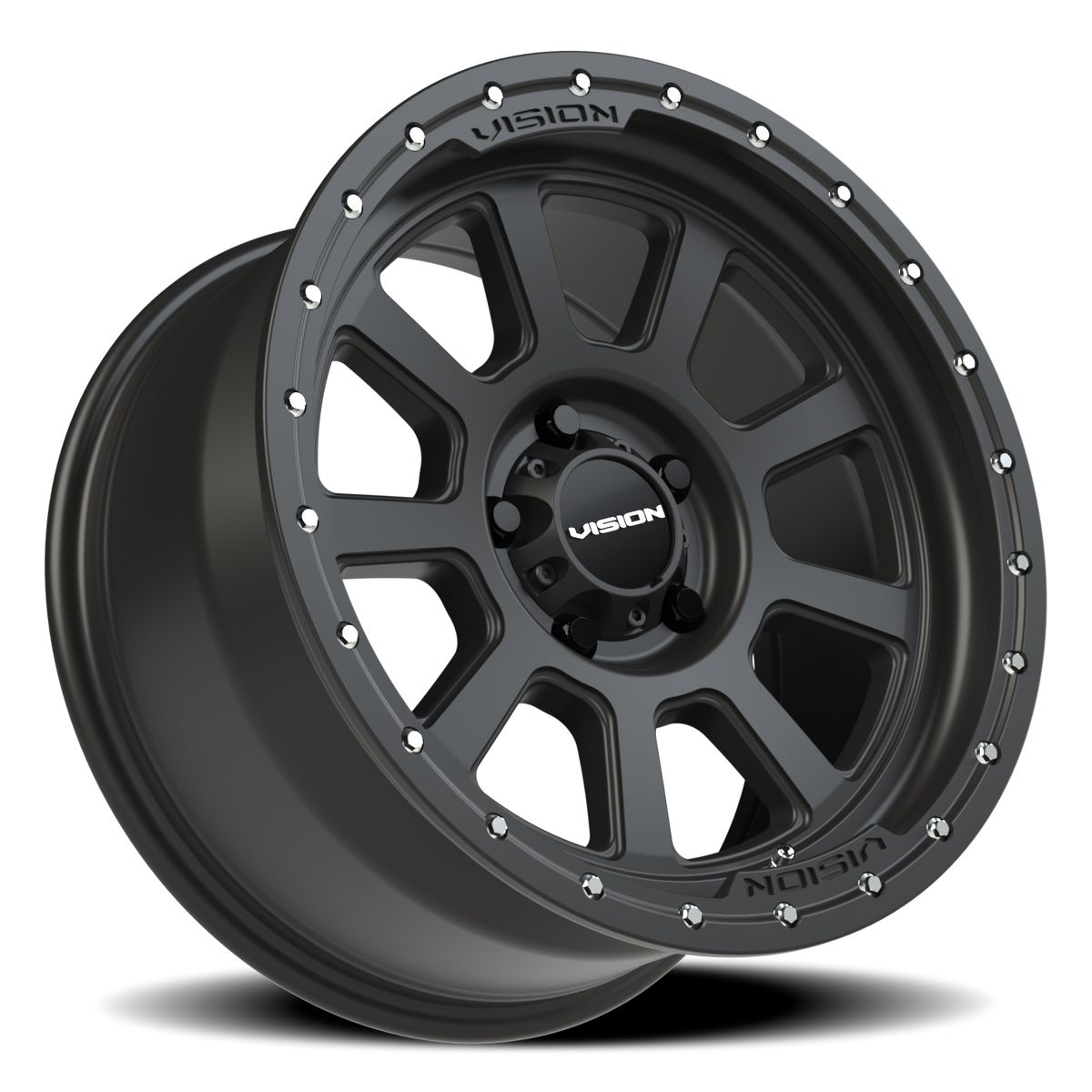 Vision Wheel 350 Satin Black 18x9 +12 5x127mm 78.1mm - Wheelwiz