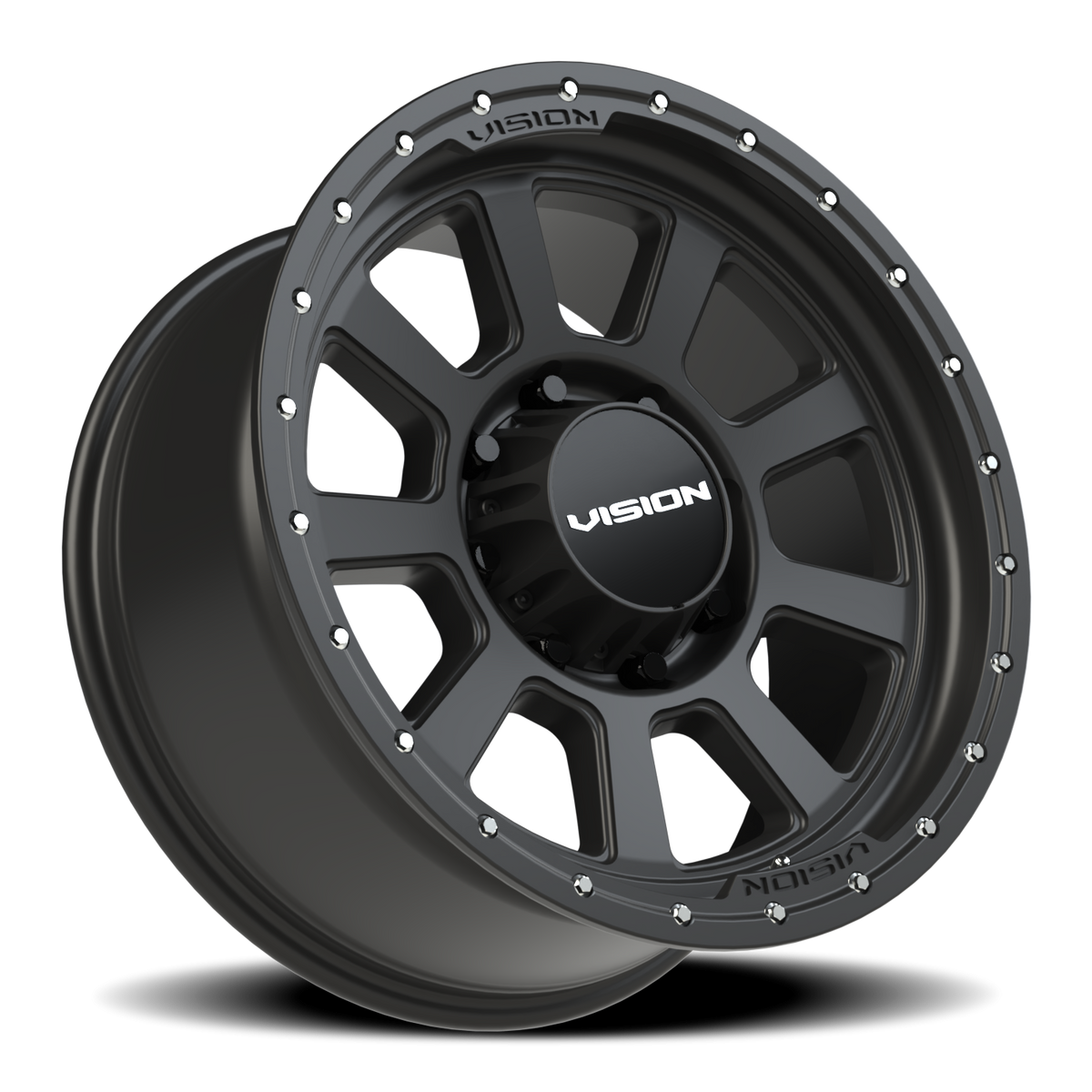 Vision Wheel 350 Satin Black 20x9 -12 8x170mm 125.2mm - Wheelwiz