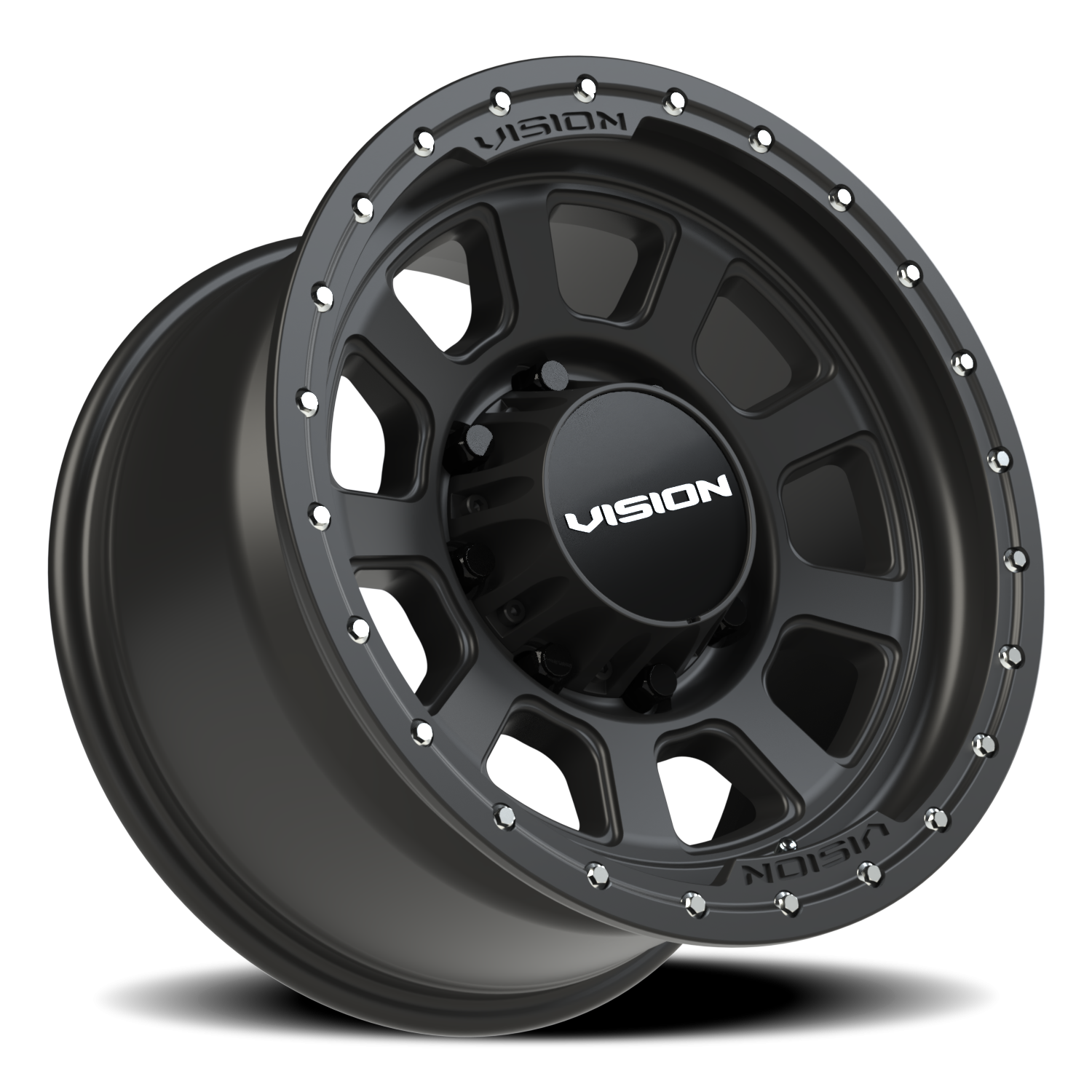 Vision Wheel 350 Satin Black 17x9 -12 8x165.1mm 125.2mm - Wheelwiz