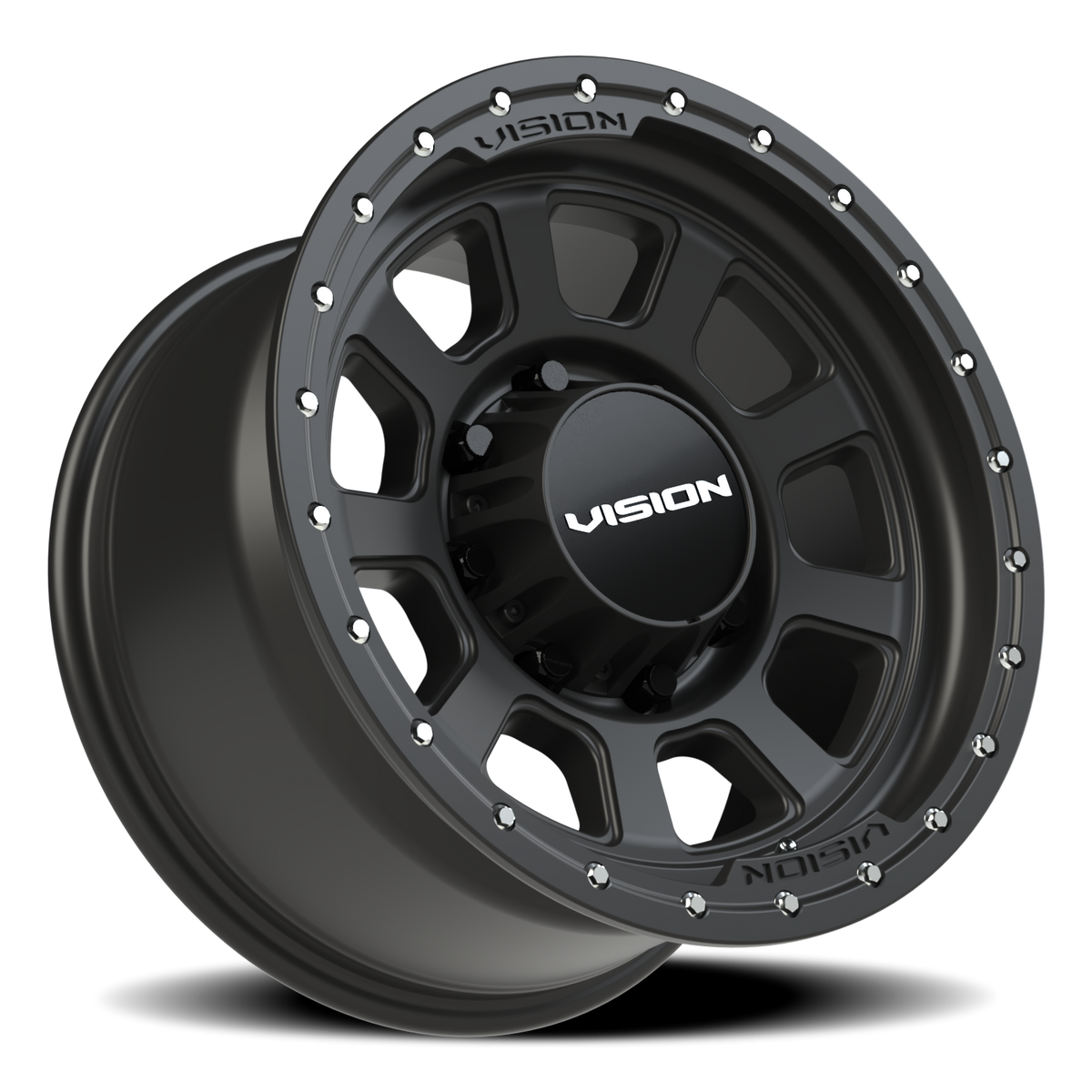 Vision Wheel 350 Satin Black 17x9 +12 8x165.1mm 125.2mm - Wheelwiz