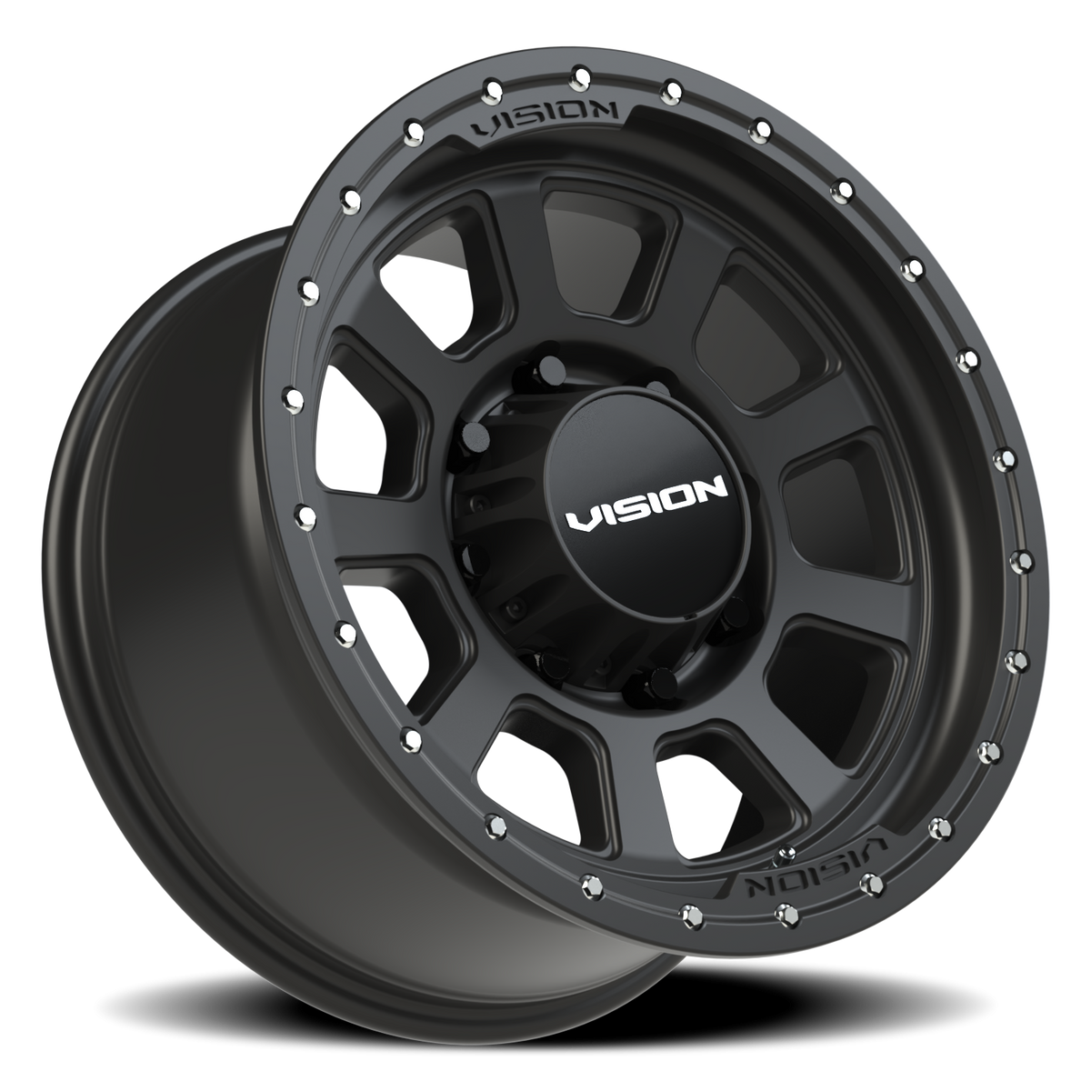 Vision Wheel 350 Satin Black 18x9 +12 8x180mm 124.2mm - Wheelwiz