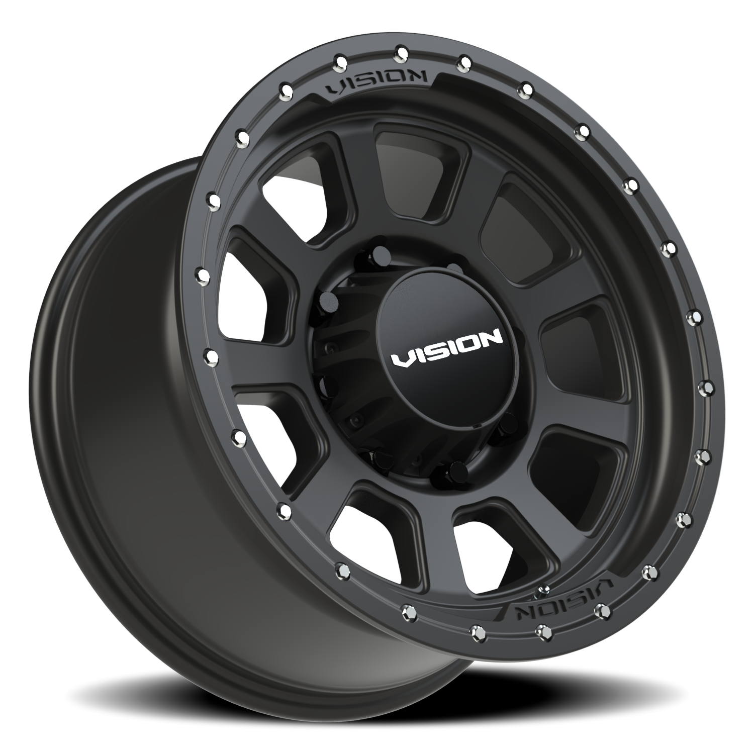 Vision Wheel 350 Satin Black 18x9 +12 8x180mm 124.2mm - Wheelwiz