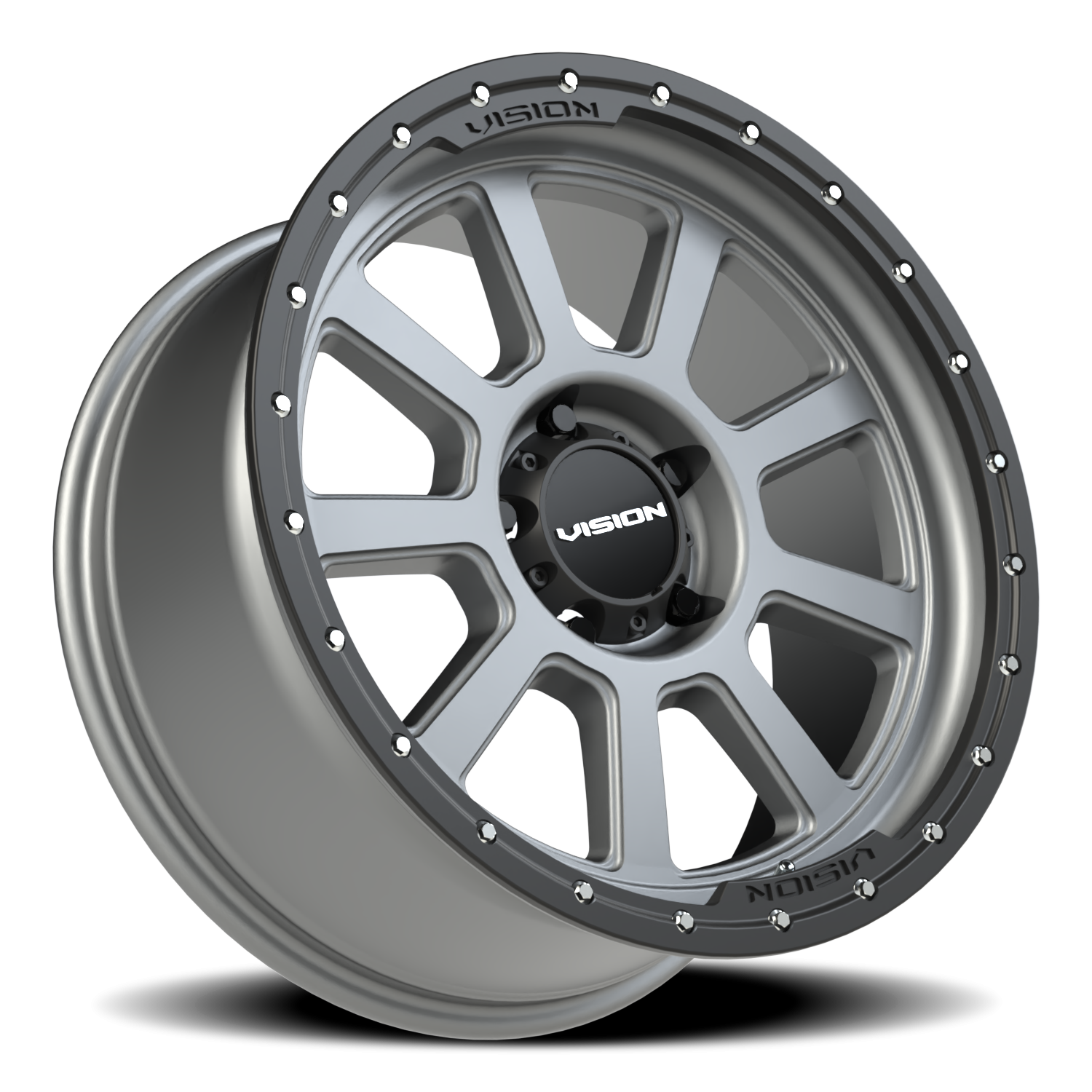 Vision Wheel 350 Satin Grey 20x9 +12 5x139.7mm 108mm - Wheelwiz