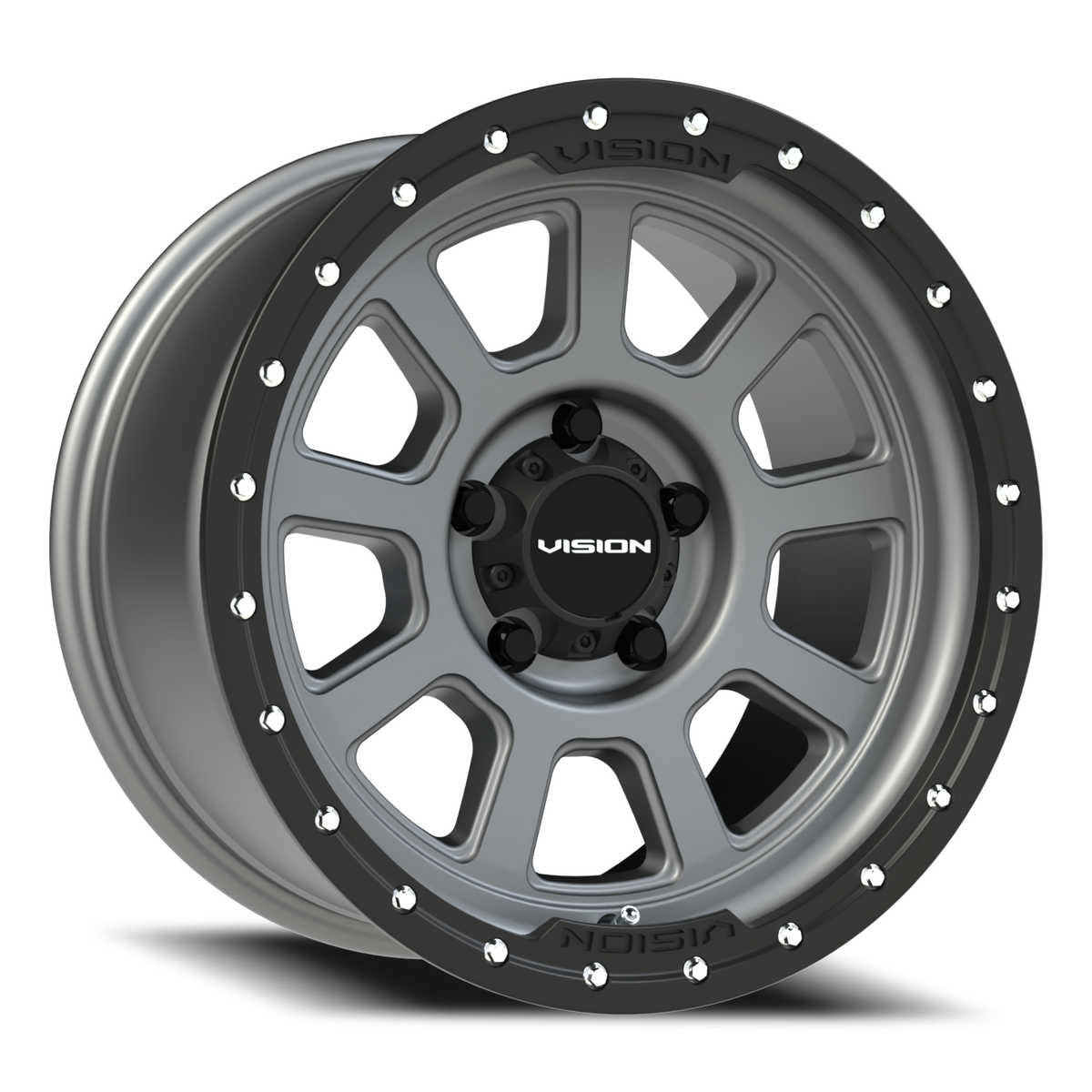 Vision Wheel 350 Satin Grey 17x9 -12 5x127mm 78.1mm - Wheelwiz