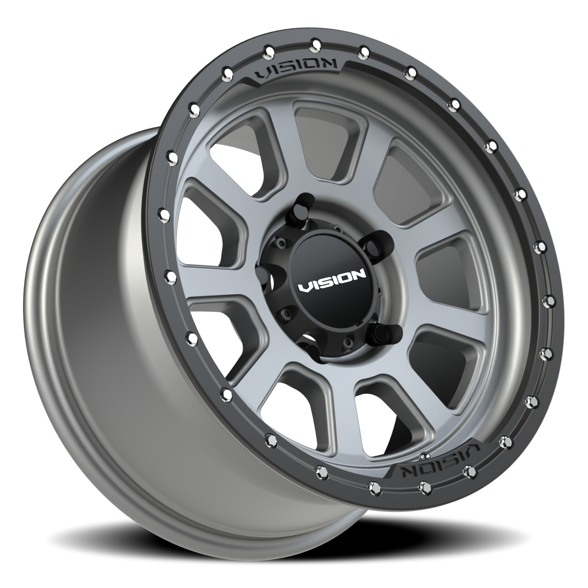 Vision Wheel 350 Satin Grey 17x9 -12 5x139.7mm 108mm - Wheelwiz