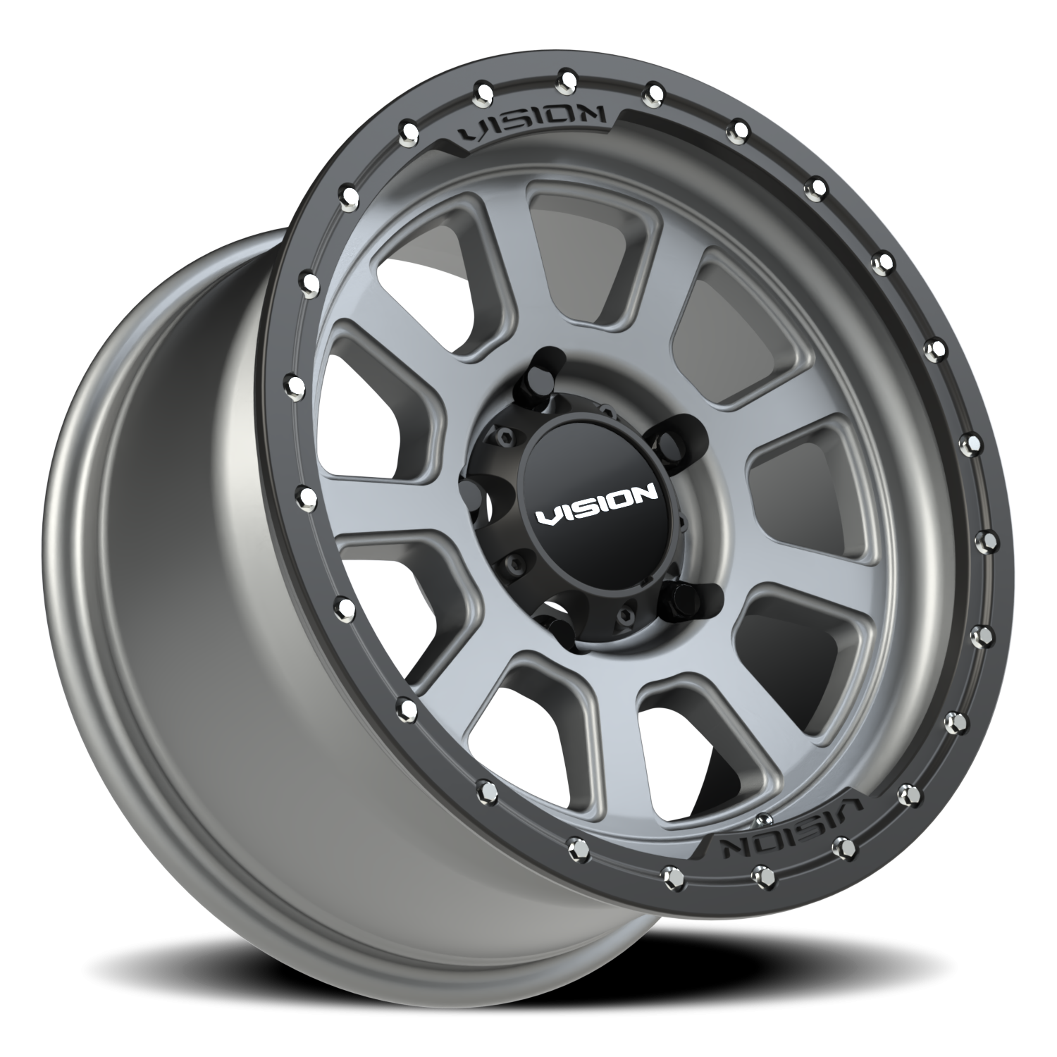 Vision Wheel 350 Satin Grey 17x9 -12 5x139.7mm 108mm - Wheelwiz