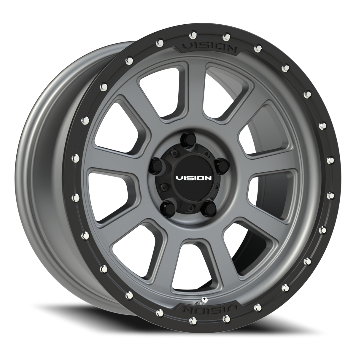 Vision Wheel 350 Satin Grey 18x9 -12 5x127mm 78.1mm - Wheelwiz