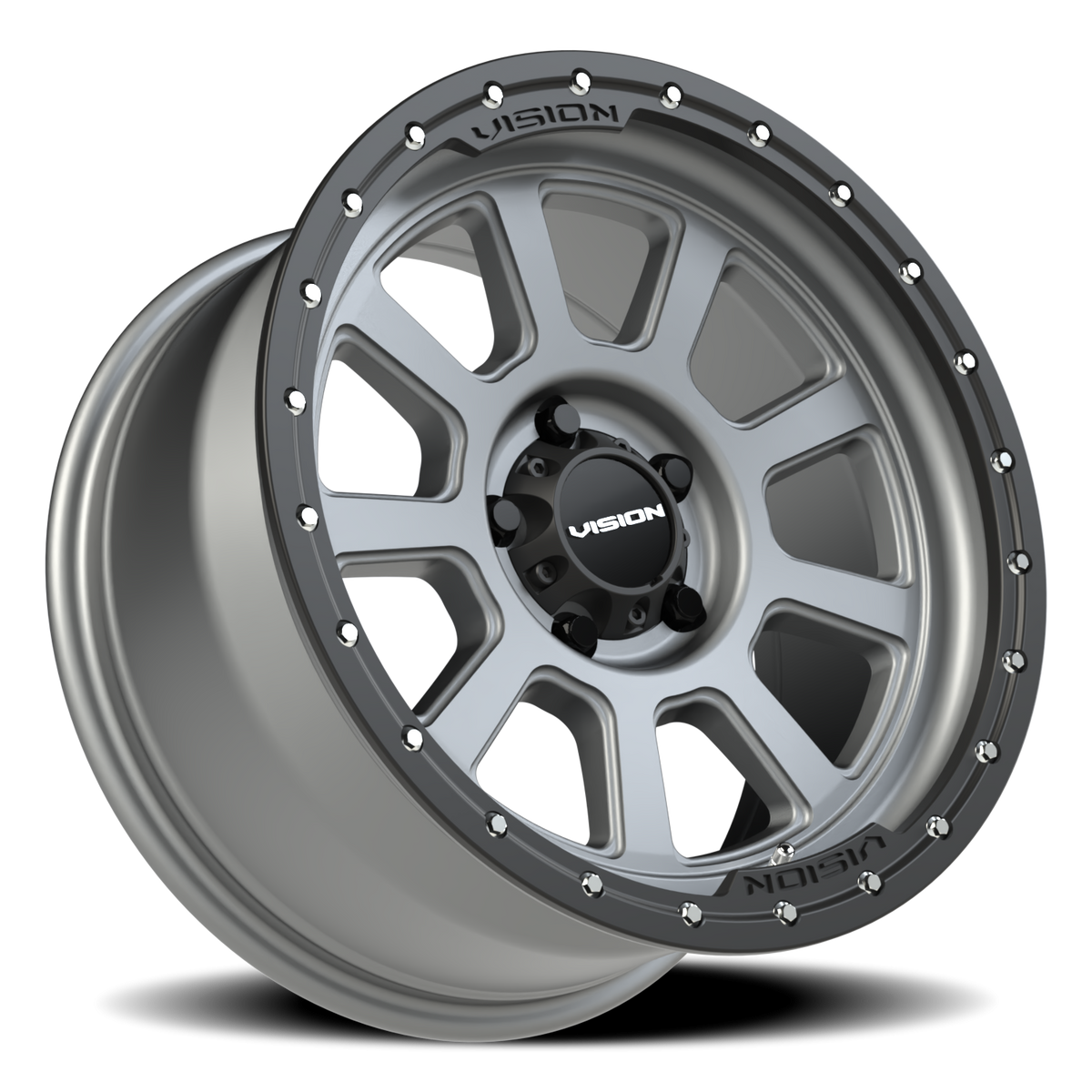 Vision Wheel 350 Satin Grey 18x9 -12 5x127mm 78.1mm - Wheelwiz