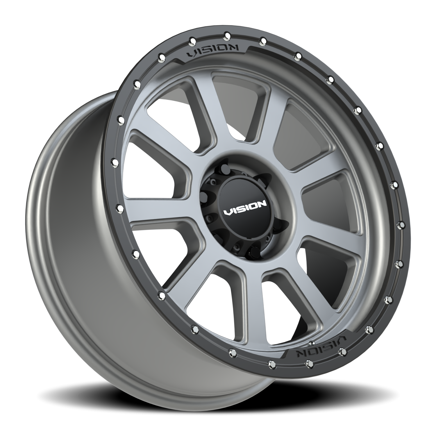Vision Wheel 350 Satin Grey 20x9 +12 6x139.7mm 106.2mm - Wheelwiz