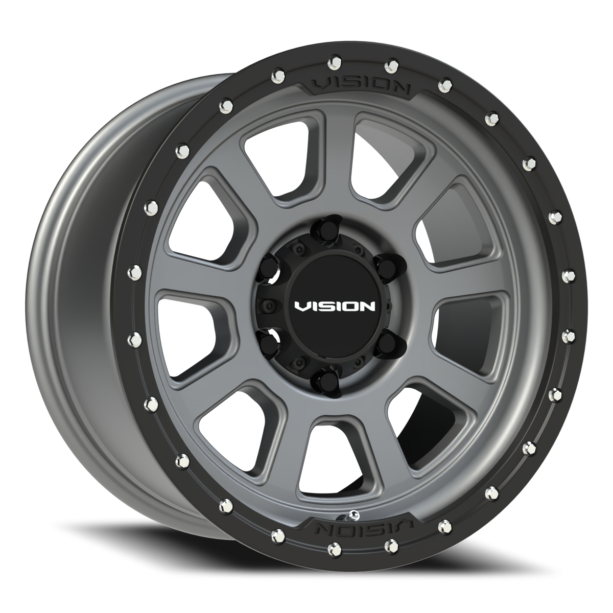 Vision Wheel 350 Satin Grey 17x9 +12 6x139.7mm 106.2mm - Wheelwiz
