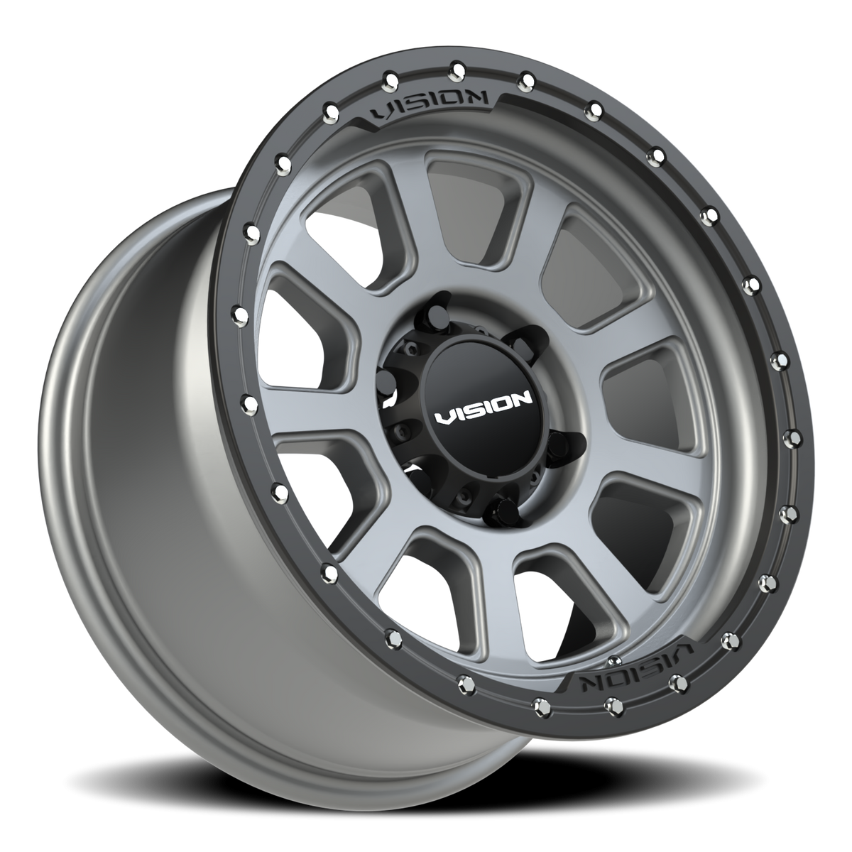 Vision Wheel 350 Satin Grey 17x9 +12 6x139.7mm 106.2mm - Wheelwiz