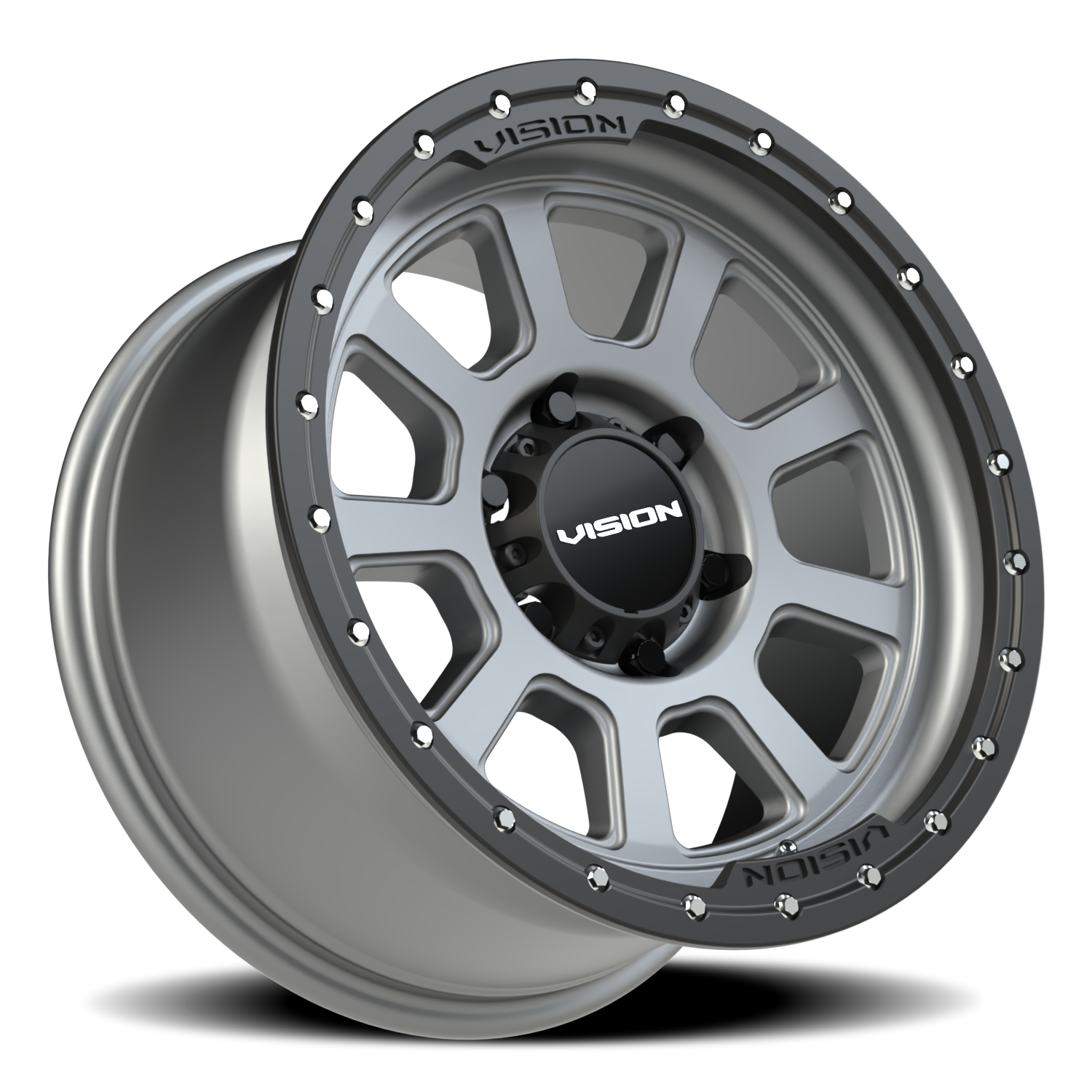 Vision Wheel 350 Satin Grey 17x9 +12 6x139.7mm 106.2mm - Wheelwiz