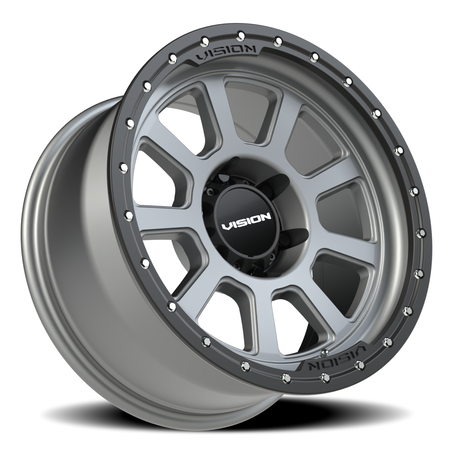 Vision Wheel 350 Satin Grey 18x9 -12 6x139.7mm 106.2mm - Wheelwiz