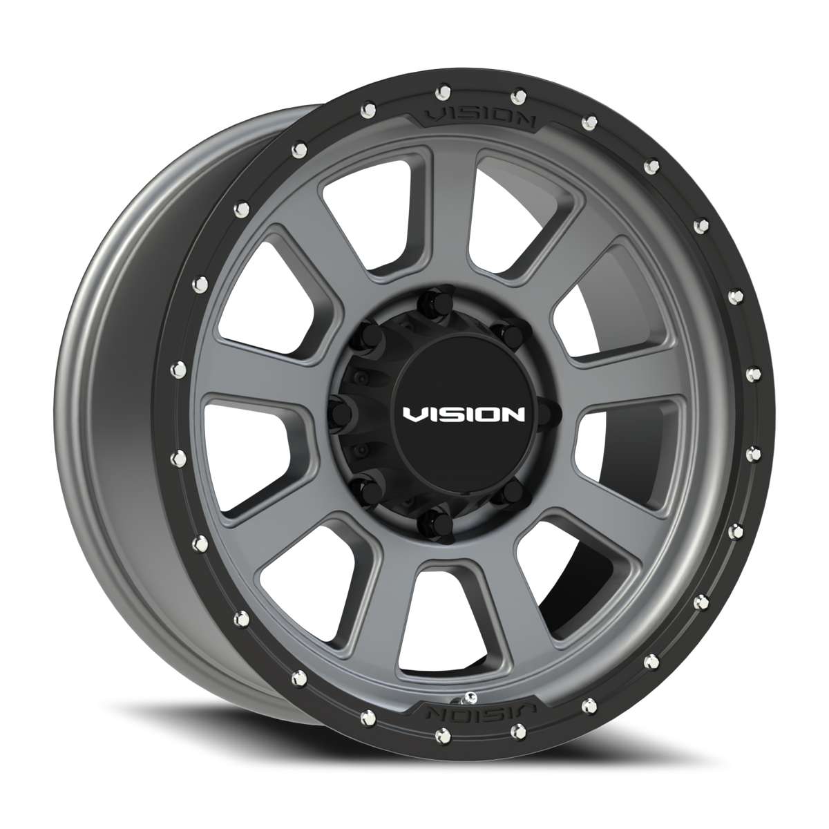 Vision Wheel 350 Satin Grey 20x9 +12 8x165.1mm 125.2mm - Wheelwiz