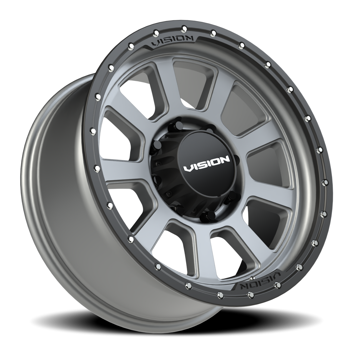 Vision Wheel 350 Satin Grey 20x9 +12 8x165.1mm 125.2mm - Wheelwiz