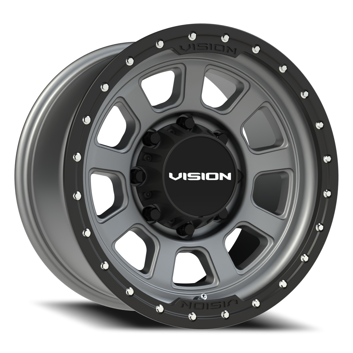 Vision Wheel 350 Satin Grey 17x9 +12 8x165.1mm 125.2mm - Wheelwiz