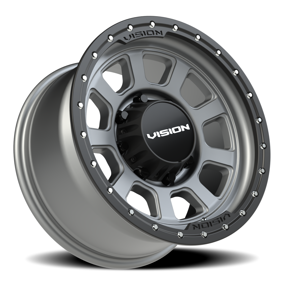 Vision Wheel 350 Satin Grey 17x9 +12 8x165.1mm 125.2mm - Wheelwiz