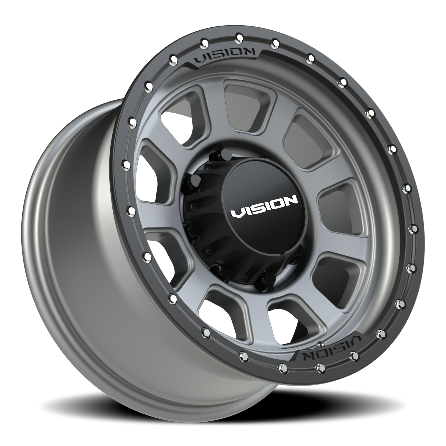Vision Wheel 350 Satin Grey 17x9 +12 8x165.1mm 125.2mm - Wheelwiz