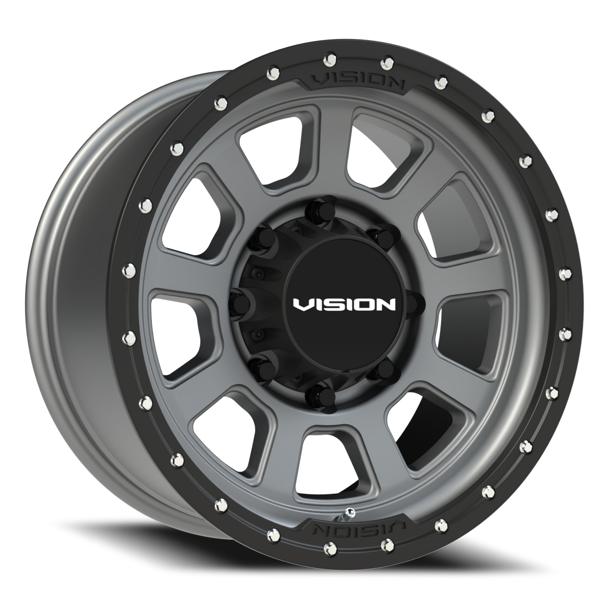 Vision Wheel 350 Satin Grey 18x9 -12 8x165.1mm 125.2mm - Wheelwiz
