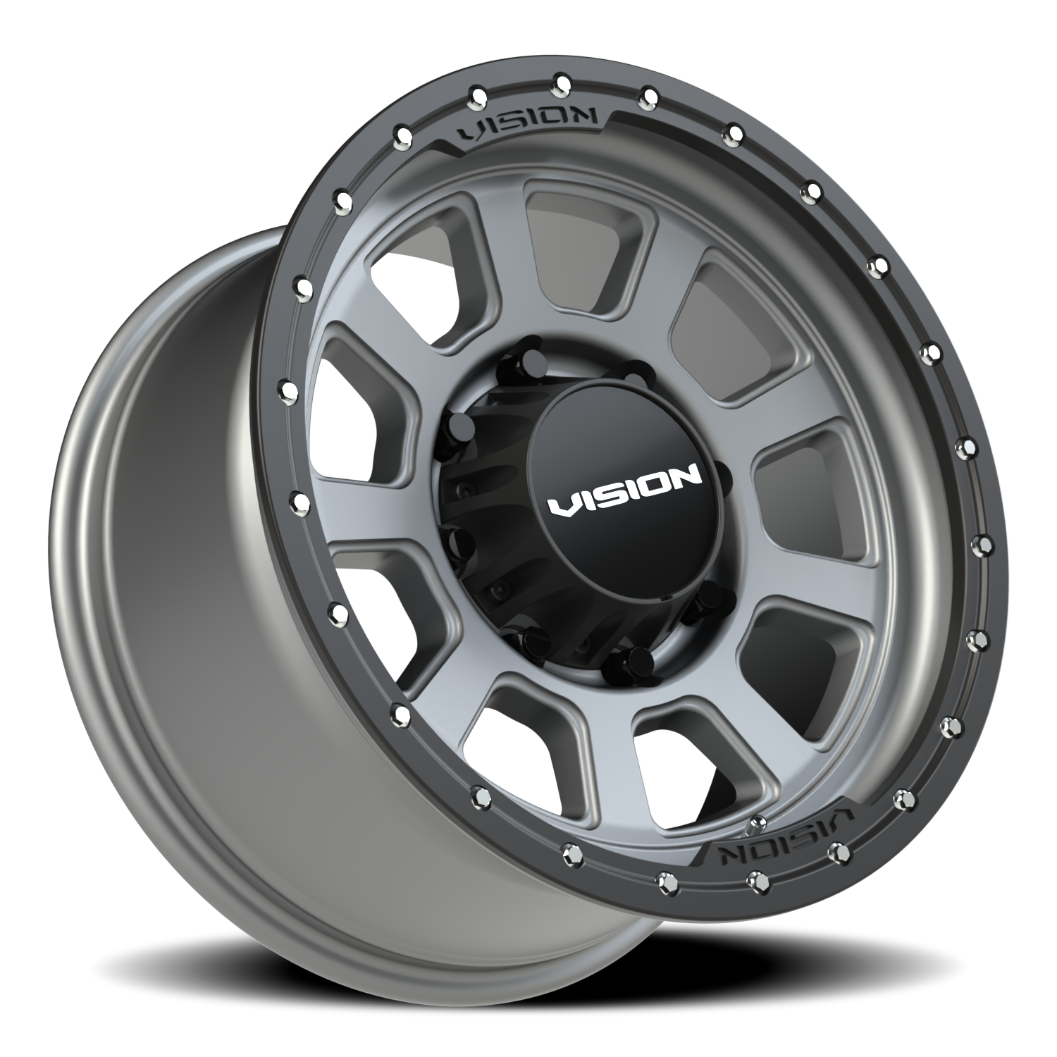 Vision Wheel 350 Satin Grey 18x9 +12 8x180mm 124.2mm - Wheelwiz
