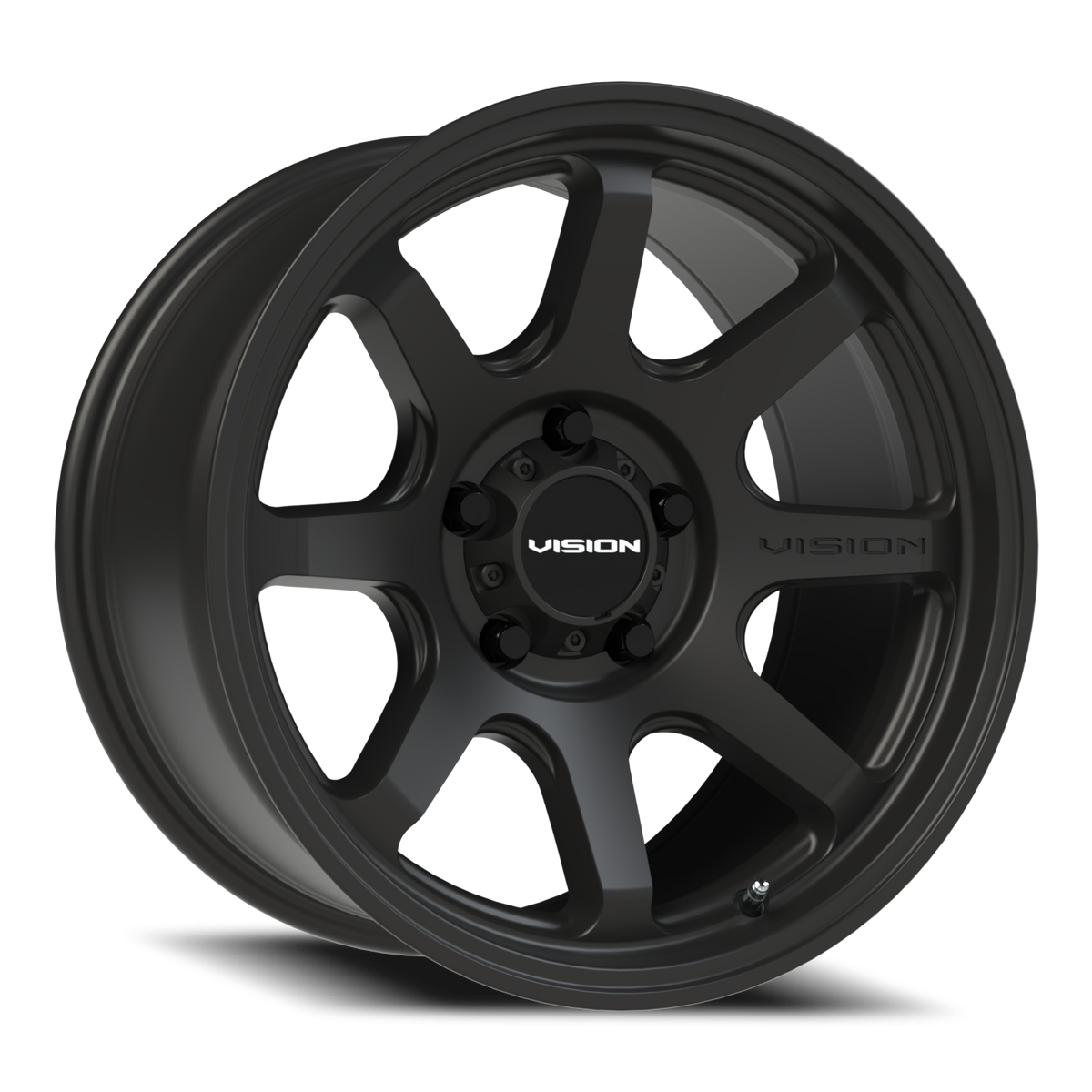 Vision Wheel 351 Satin Black 17x9 -12 5x127mm 78.1mm - Wheelwiz