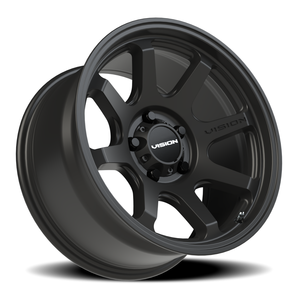 Vision Wheel 351 Satin Black 17x9 -12 5x127mm 78.1mm - Wheelwiz