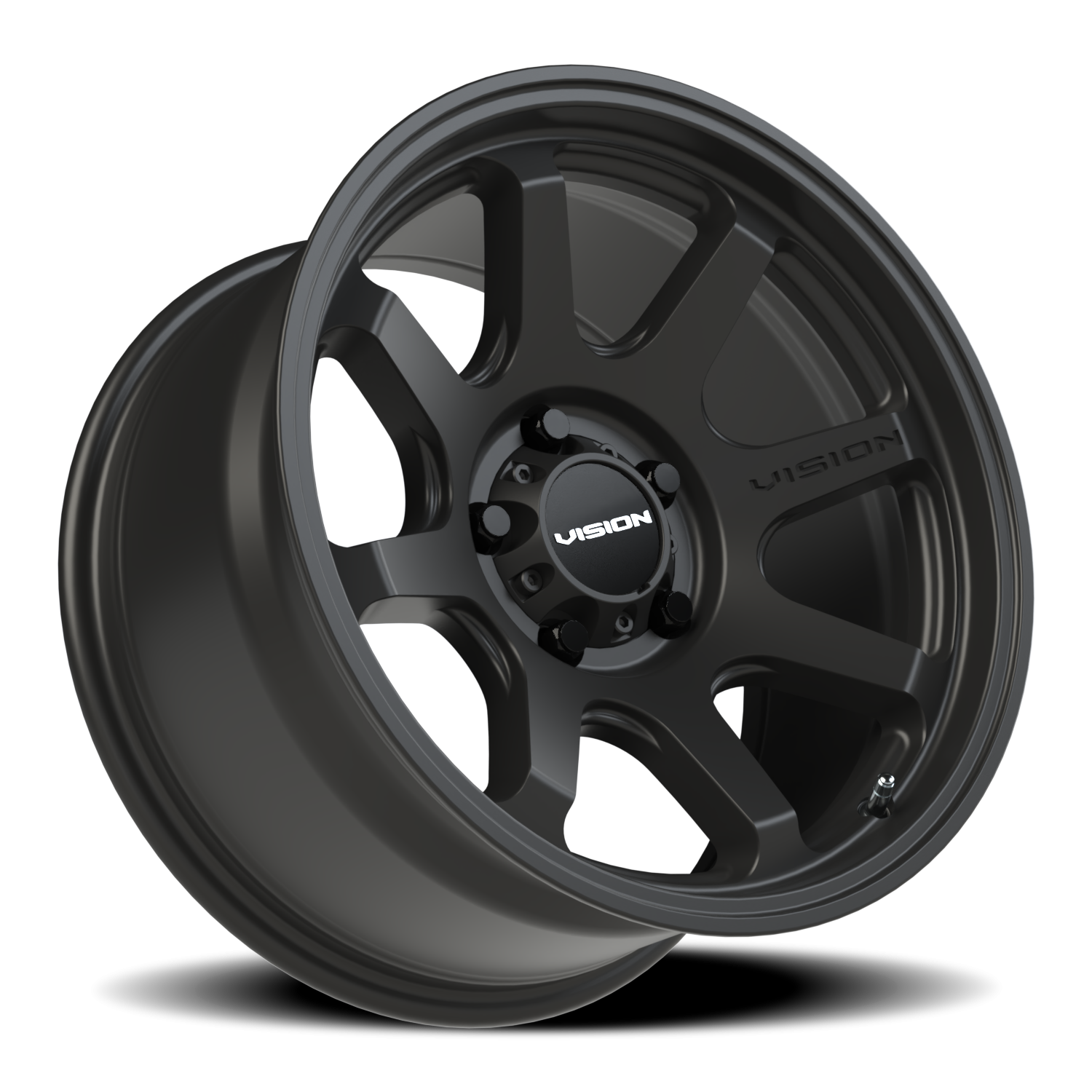 Vision Wheel 351 Satin Black 17x9 -12 5x127mm 78.1mm - Wheelwiz