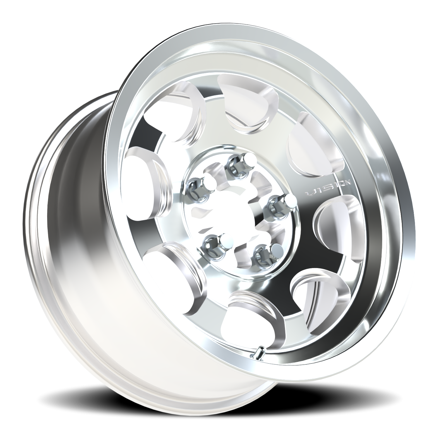 Vision Wheel 351 Machined 15x6 +26 5x114.3mm 68mm - Wheelwiz
