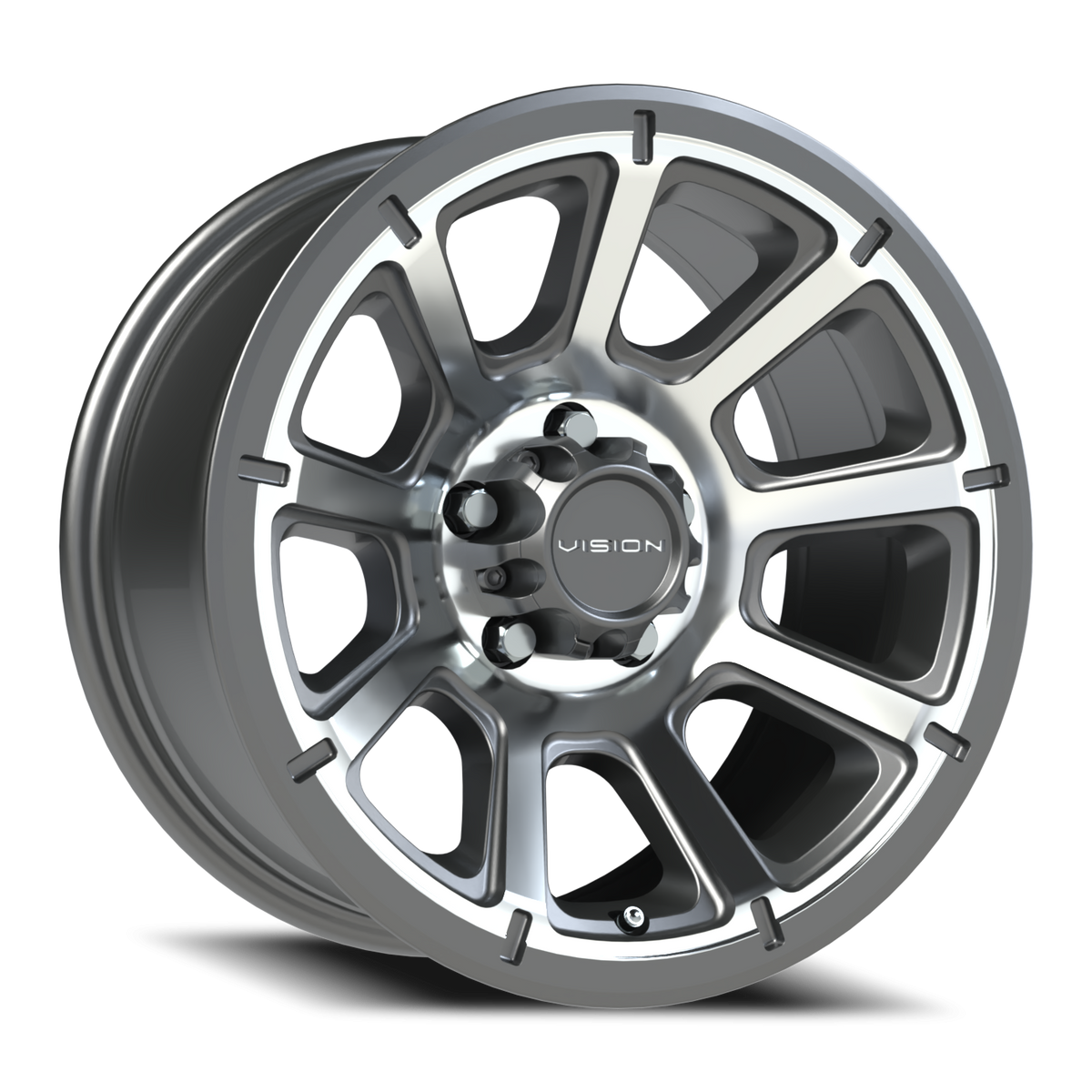 Vision Wheel 353 Gunmetal Machined Face 16x8 0 5x114.3mm 83mm - Wheelwiz