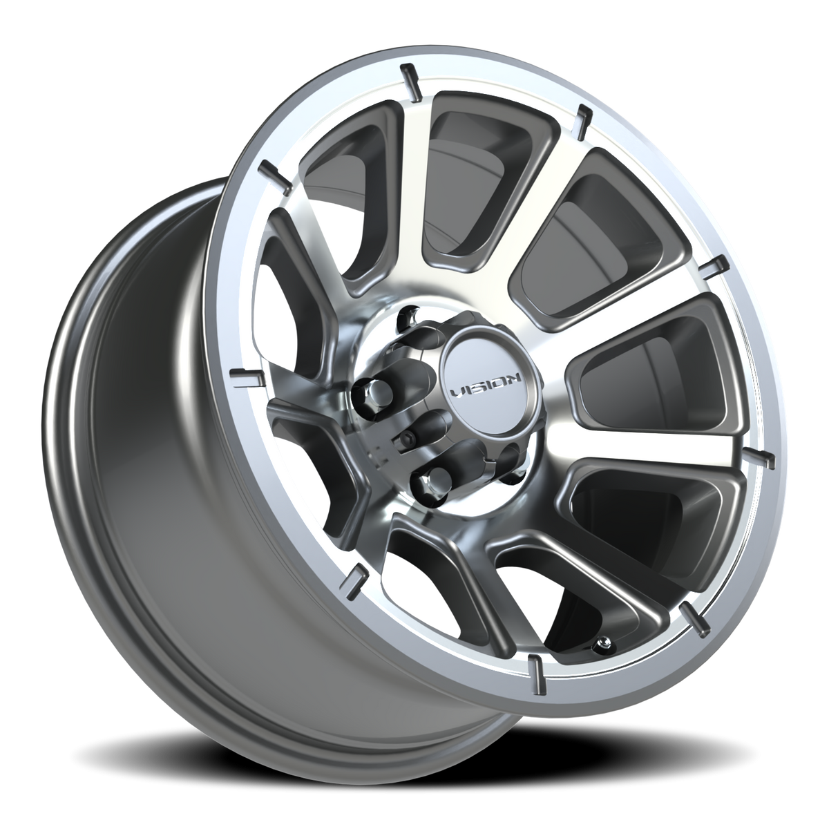 Vision Wheel 353 Gunmetal Machined Face 16x8 0 5x114.3mm 83mm - Wheelwiz