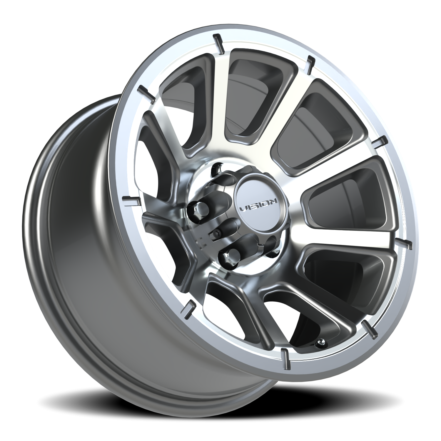 Vision Wheel 353 Gunmetal Machined Face 16x8 0 5x114.3mm 83mm - Wheelwiz