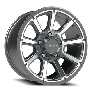 Vision Wheel 353 Gunmetal Machined Face 18x9 +12 5x150mm 110.2mm