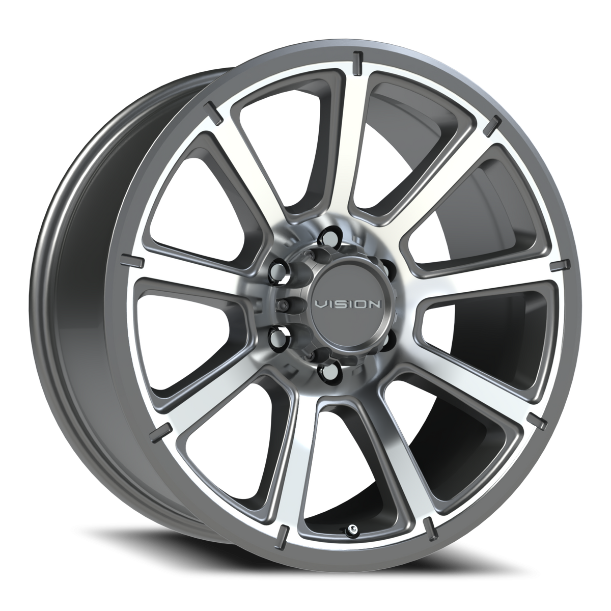 Vision Wheel 353 Gunmetal Machined Face 20x9 +18 6x139.7mm 106.2mm - Wheelwiz