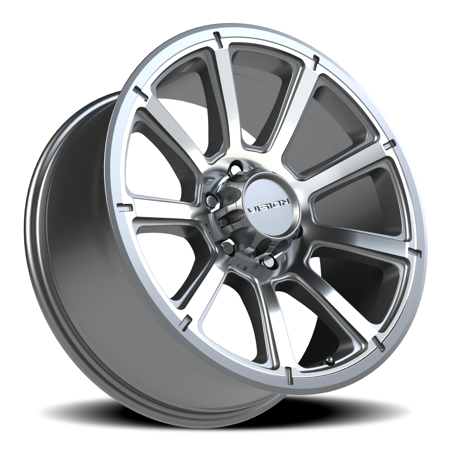 Vision Wheel 353 Gunmetal Machined Face 20x9 +18 6x139.7mm 106.2mm - Wheelwiz