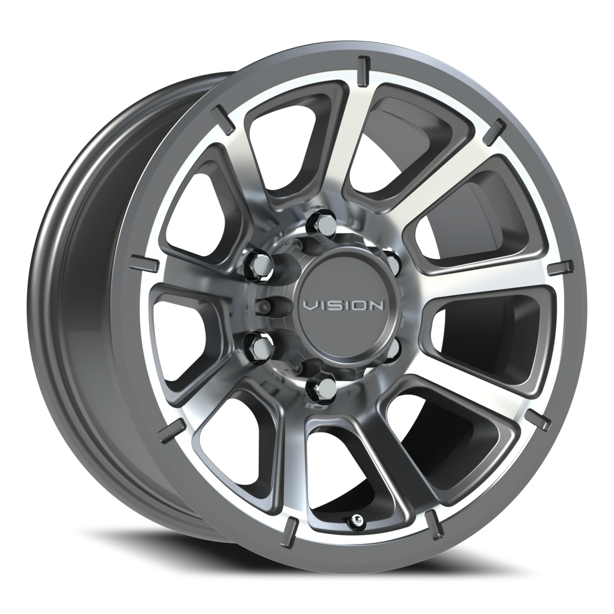 Vision Wheel 353 Gunmetal Machined Face 16x8 0 6x139.7mm 110mm - Wheelwiz